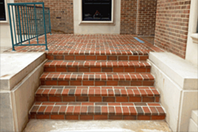 brick step entrance montchanin corporate center renzi masonry