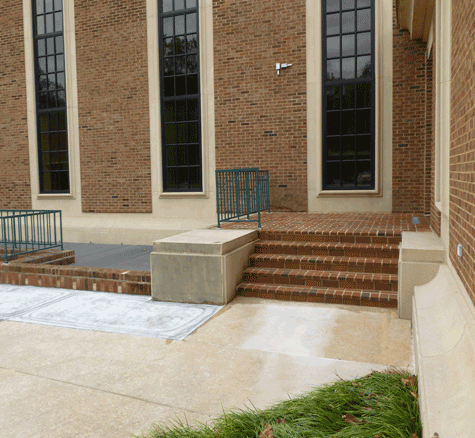 Montchanin brick step entrance