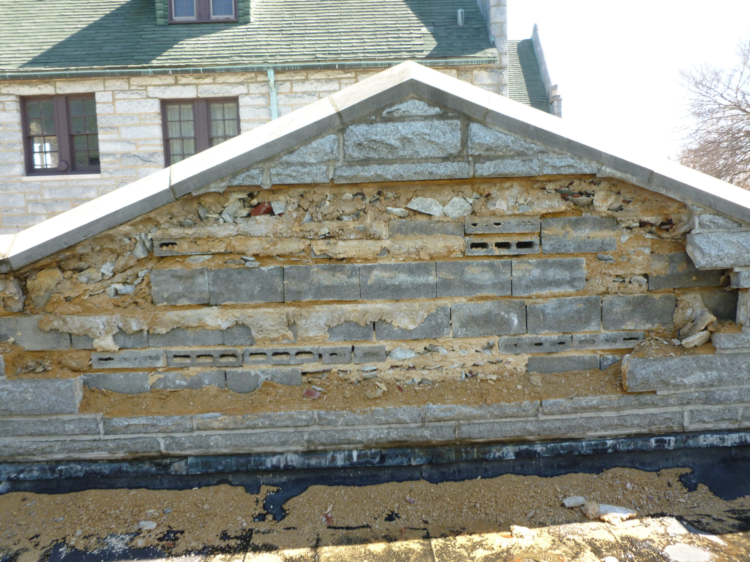 church wall damage