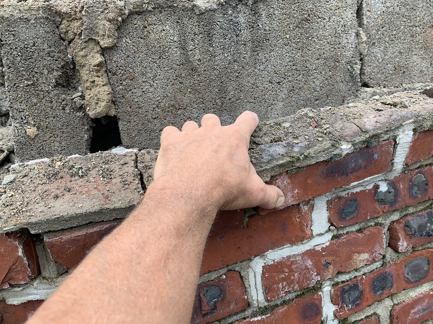 stone house chimney damage