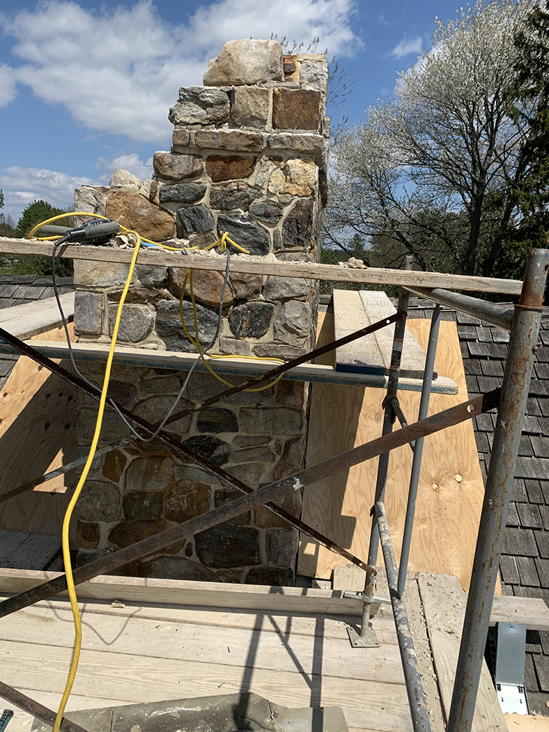 Stone House - chimney structural repair 3