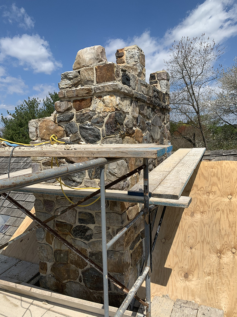 Stone House - chimney repair 1