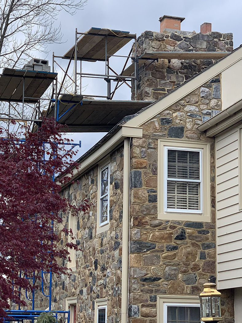 Stone House - chimney structural repair 4